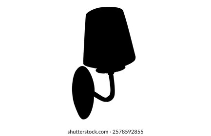 silhouette of wall lamp illustration