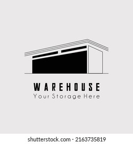 Silhouette Warehouse Logo Vector Illustration Design Stock Vector ...