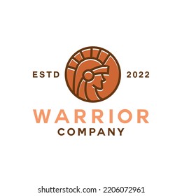 Silhouette Warrior Logo vector design graphic emblem