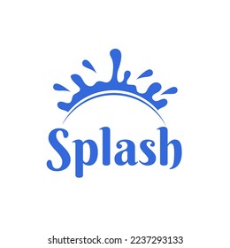Silhouette Water Splash design vector template. Label Design Elements icon concept, Icon and Logotype.