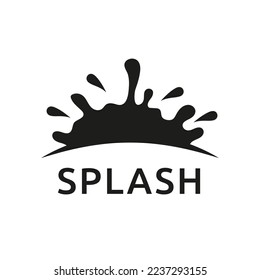 Silhouette of Water Splash design vector template. Paintball kids entertainment icon concept,Label, Icon and Logotype Design Element.