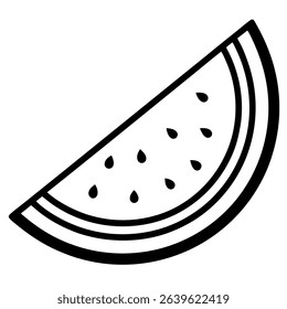 Silhouette of a Watermelon Slice, Summer Fruit Illustration, Healthy Eating Icon, Tropical Food Design, Fresh Produce Graphic, Juice Bar Symbol, Nature Concept Art, Dietary Wellness Image, Organic