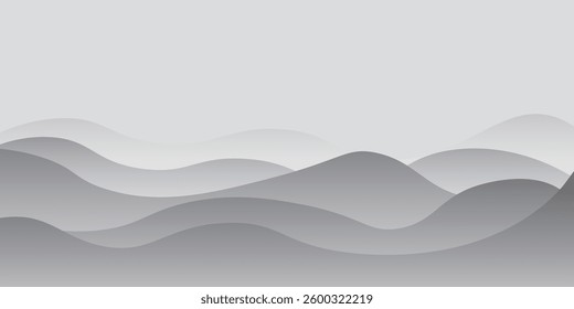 Silhouette Wave Japanese Pattern Background