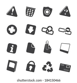 Silhouette Web site and computer Icons - Vector Icon Set