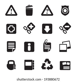Silhouette Web site and computer Icons - vector icon set