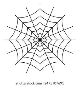The silhouette of the web. Vector illustration. Transparent background. Isolated