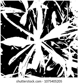 Silhouette of weed grass. View from above. Vector isolated illustration