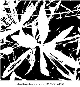 Silhouette of weed grass. View from above. Close-up. Vector isolated illustration. Background.
