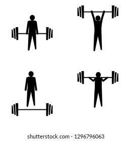 Silhouette of a weightlifter vector graphic