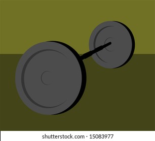 silhouette of weightlifting discs	