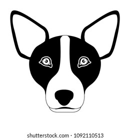 Silhouette of a welsh corgi avatar