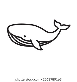 silhueta de uma baleia sobre um fundo branco