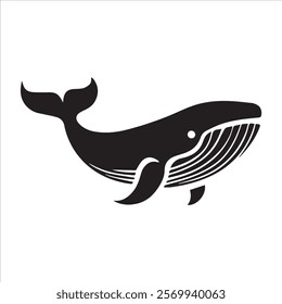 silhouette  whale vector design art