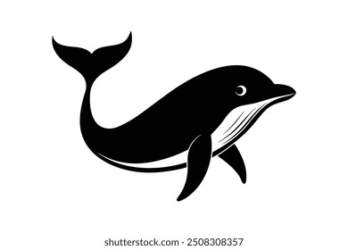 a silhouette of whale vector illustration

