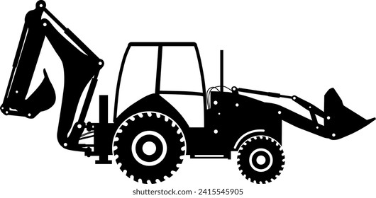 Silueta del icono del cargador del respaldo de la rueda en estilo plano. Ilustración vectorial