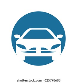 silhouette white car