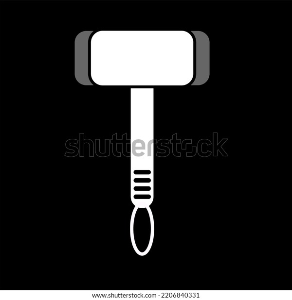 Silhouette White Hammer Handle On Black Stock Vector (Royalty Free) 2206840331 Shutterstock