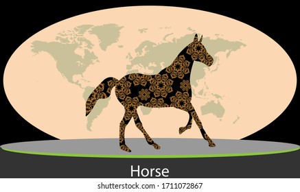 
silhouette of a wild animal pattern,eps 10 file type ,vector based