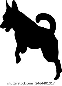 Silhouette wild forest animal vector