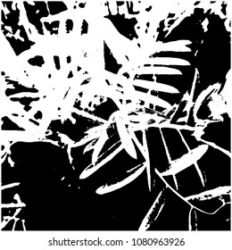 Silhouette of wild peas close-up. Vector isolated illustration. Black color transparent background.