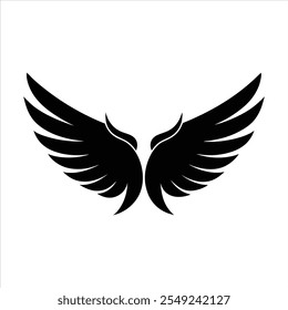 A Silhouette wing vector illustration.