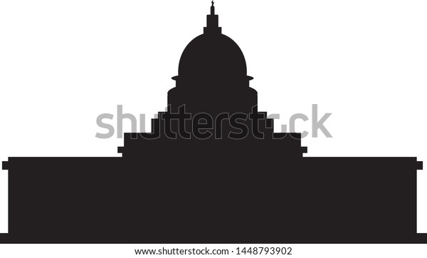 Silhouette Wisconsin State Capitol Madison Stock Vector (Royalty Free ...