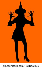 Silhouette of witch