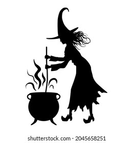 Silhouette of a witch, Halloween decoration
