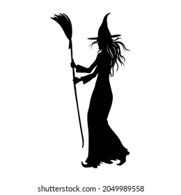 Silhouette of a witch, Halloween decoration