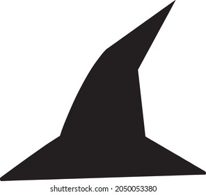 Silhouette of Witch hat. Halloween 