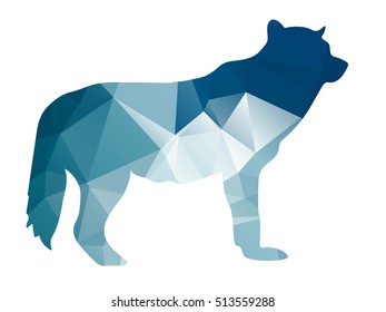 Silhouette of a wolf
