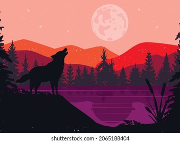 Purple Wolf Images Stock Photos Vectors Shutterstock