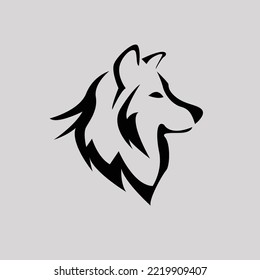 silhouette wolf logo design inspiration