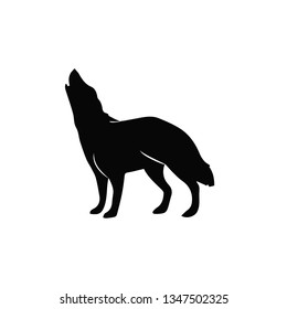 Silhouette Wolf Vector Logo Wildlife Wild Stock Vector (Royalty Free ...