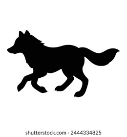 silhouette of a wolf vector illustration