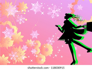 silhouette woman