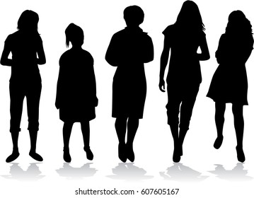 Silhouette of a woman.