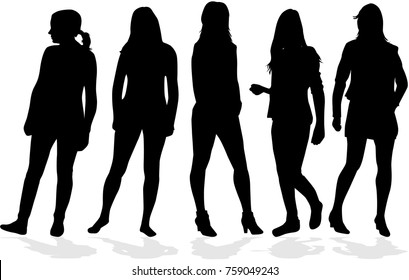 Silhouette of a woman.