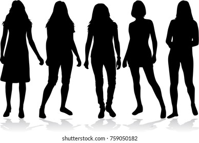 Silhouette of a woman.