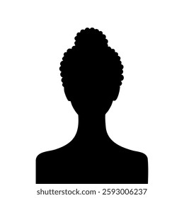 Silhouette of a woman with afro hair