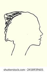silhouette of a woman art poster