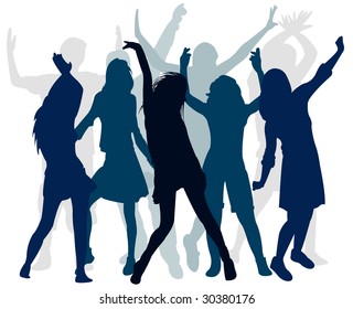 Silhouette Woman Dance Stock Vector (Royalty Free) 30380176 | Shutterstock