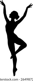 silhouette of a woman dancing