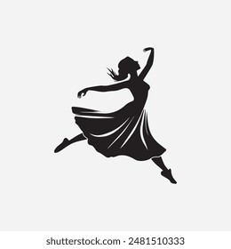 silhouette of a woman dancing ballet gracefully