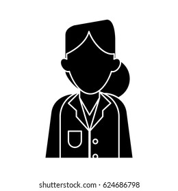 silhouette woman doctor therapist diagnosis