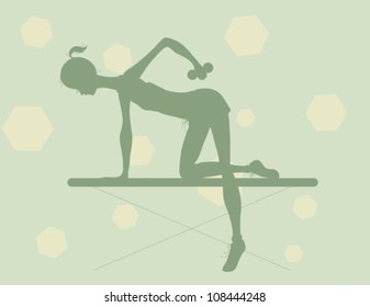Silhouette Woman Doing Triceps Exercises