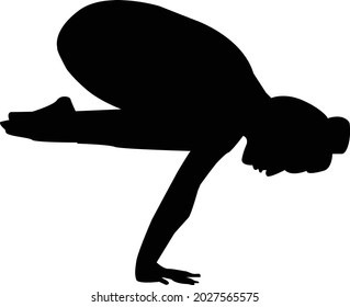 silhouette of a woman doing yoga