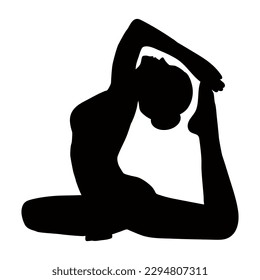 silhouette of a woman doing yoga