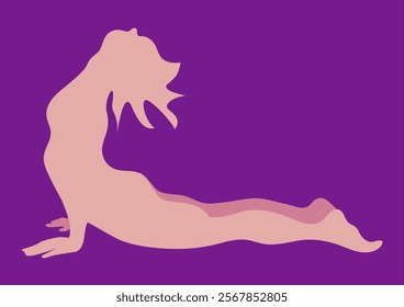 Silhouette of a woman doing yoga