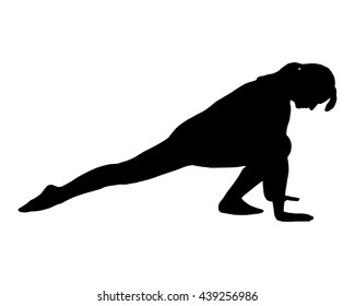 Silhouette of woman doing yoga